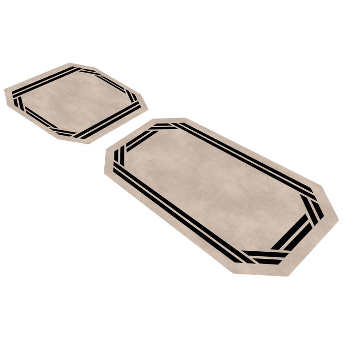 Mijölnir Juego de alfombras de baño Crema (2 piezas)